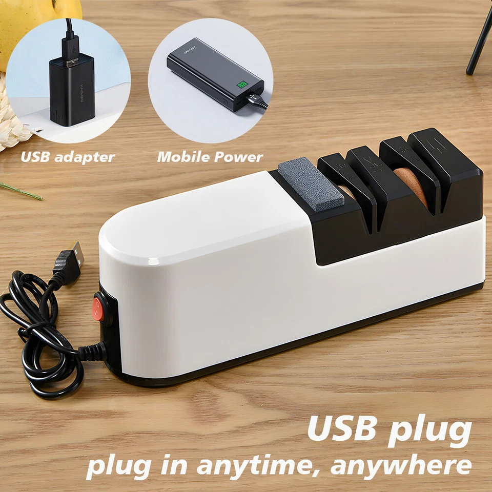 Electric Knife & Scissors Sharpener – Multi-Function Kitchen Sharpening Tool