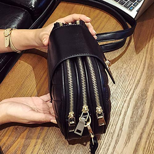 Women's Diamond-Pattern Small Shoulder Bag – Stylish Three-Layer Rectangular Crossbody Purse