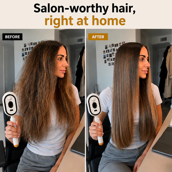 2-in-1 Electric Scalp Massage Comb – Red Light & Atomizing Hair Care Comb