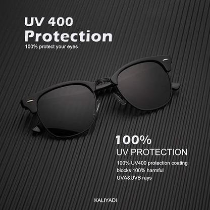 Vintage TR90 Half-Frame – UV400 Square Sunglasses