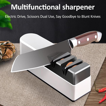 Electric Knife & Scissors Sharpener – Multi-Function Kitchen Sharpening Tool