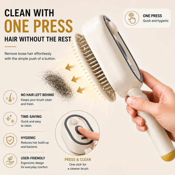 2-in-1 Electric Scalp Massage Comb – Red Light & Atomizing Hair Care Comb