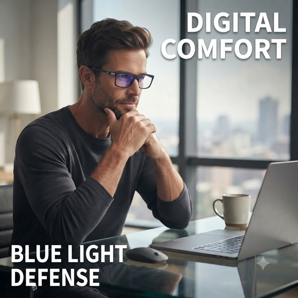 Retro Sports Reading Glasses – Anti-Blue Light for Men & Women